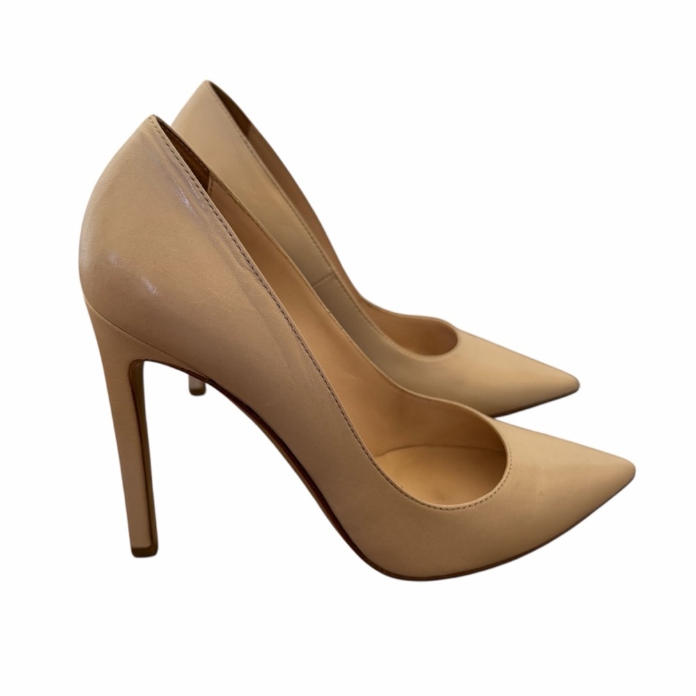 NURSACE Designer Leather Elegant Cream High Heels Size 6